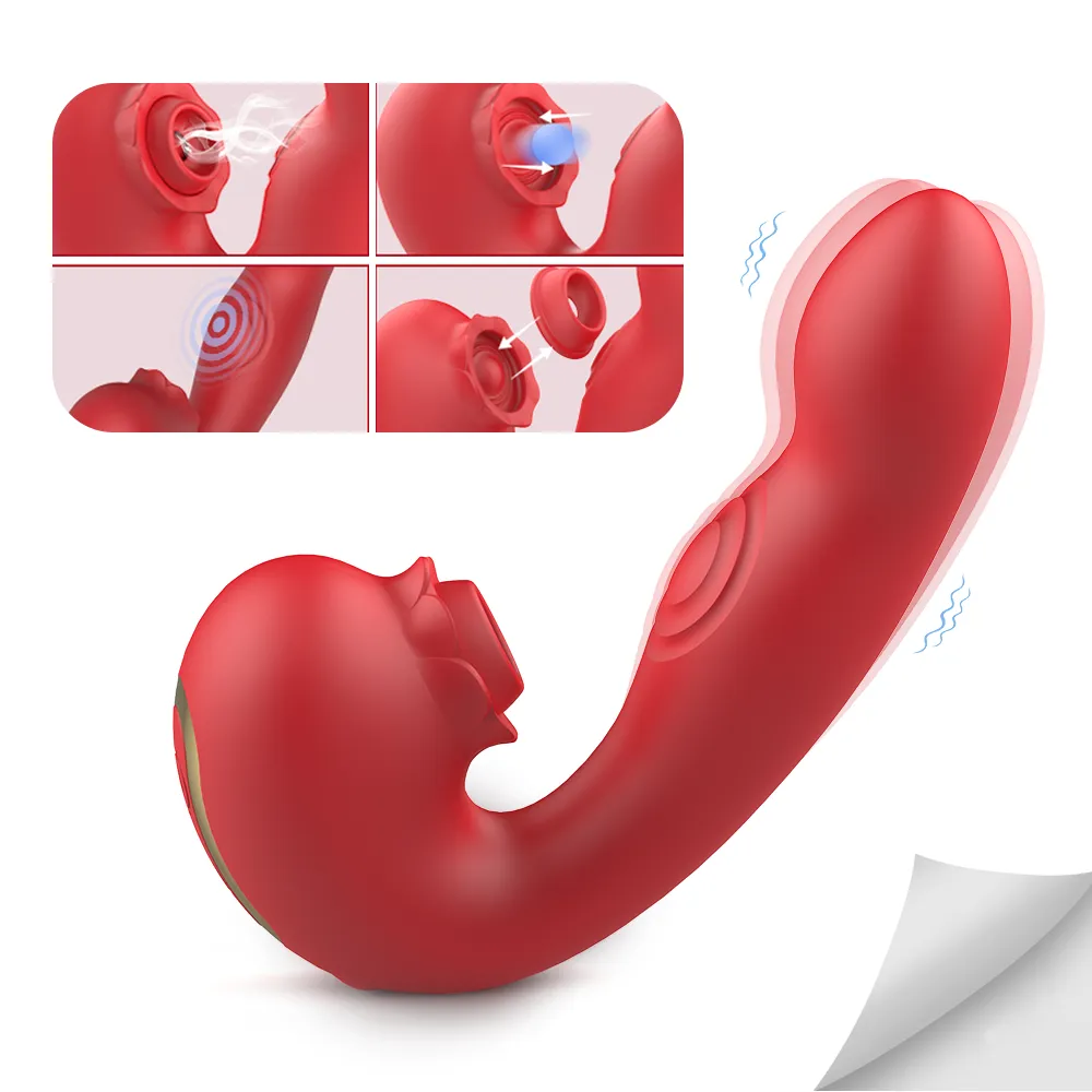 Vibrator sedutan dan getaran G-spot dan klitoris mini berkuasa baharu, mainan seksual wanita dewasa yang sesuai, vibrator penyedut faraj silikon S-S578