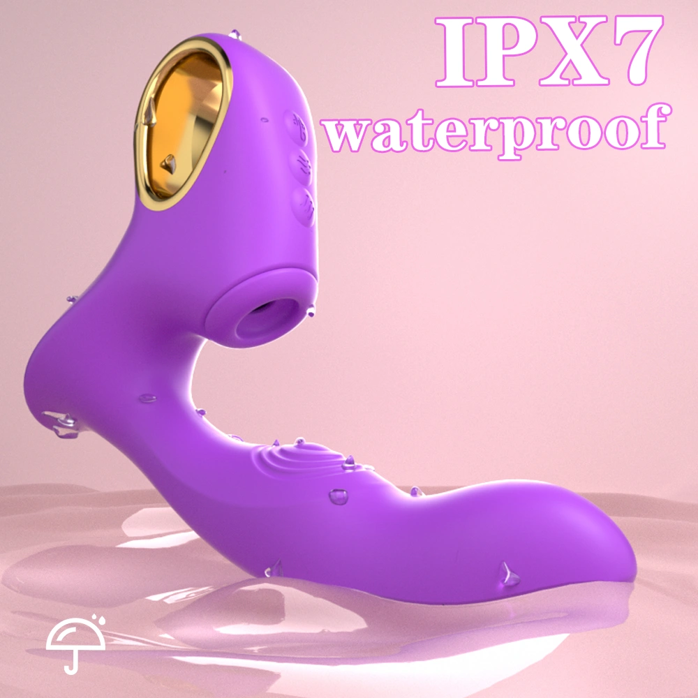 HXR klitorisstimulaattori kaksimoottorinen IPX7 vesitiivis silikoni-dildo-vibraattori naisille S-S628