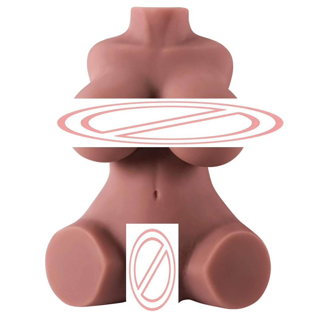 Model setengah badan boneka lucah dewasa silikon realistik, dengan faraj sebenar dan payudara lembut, sesuai untuk onani lelaki, produk batang seksual BJD-A024-2