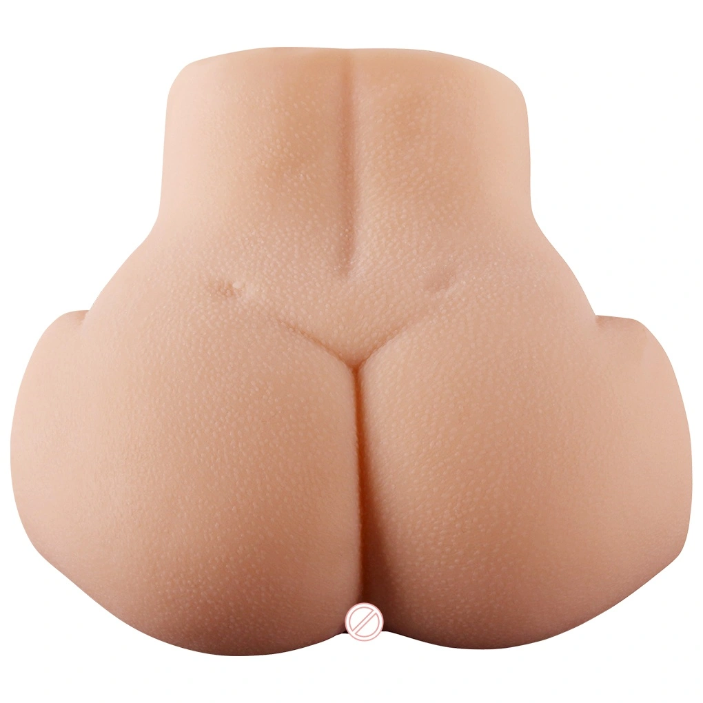 Brinquedo sexual para adultos de bumbum de meia parte para masturbação masculina, bumbum feminino com dois canais, realista e de inserção - BJD-F044