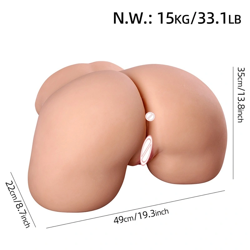 Brinquedo sexual de模压 de TPE para glúteos humanos, adequado para uso masculino, com vagina e ânus realistas inseríveis - BJD - F025