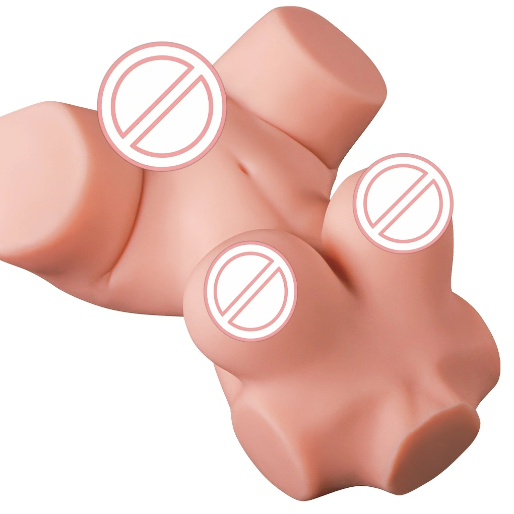Direkte salg af kærlighedsdukkens halvkrop med fast røv, tæt vagina, anus og store bryster, silikondukke til mænd BJD-A036