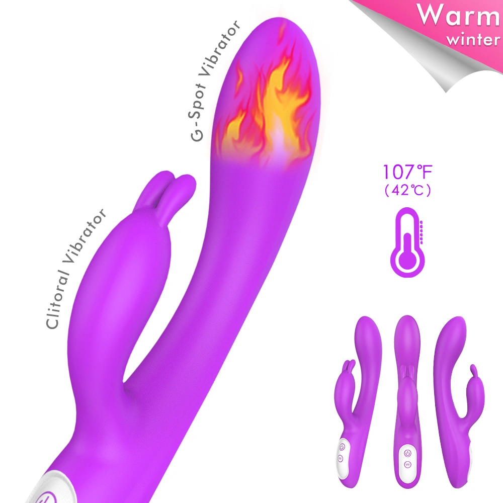 Kliitoristimulaattori kaksimoottorinen silikoni-dildo vibrattori naisten seksituotteet S-S103