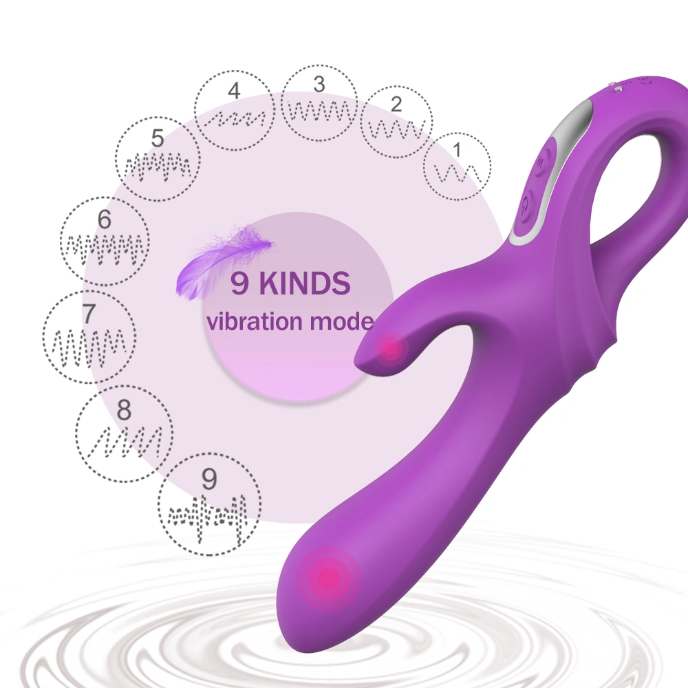 Dual Motor Clitoral Stimulator Silicone Dildo Vibrator S-S139