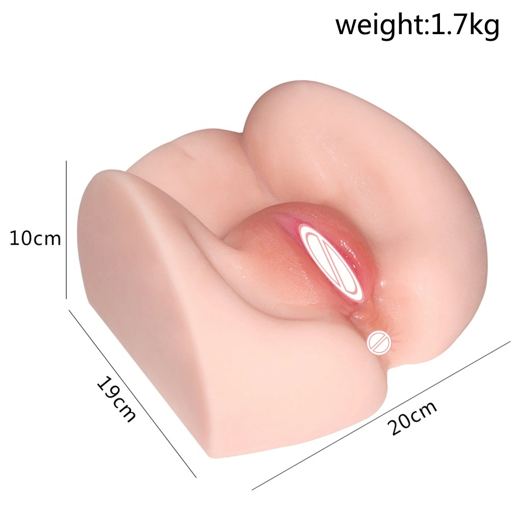 Voksne legetøj, realistisk hud stor analklug, realistisk 3D silikone stor røv, egnet til mandlig anus, vagina og skede-BJD-F036