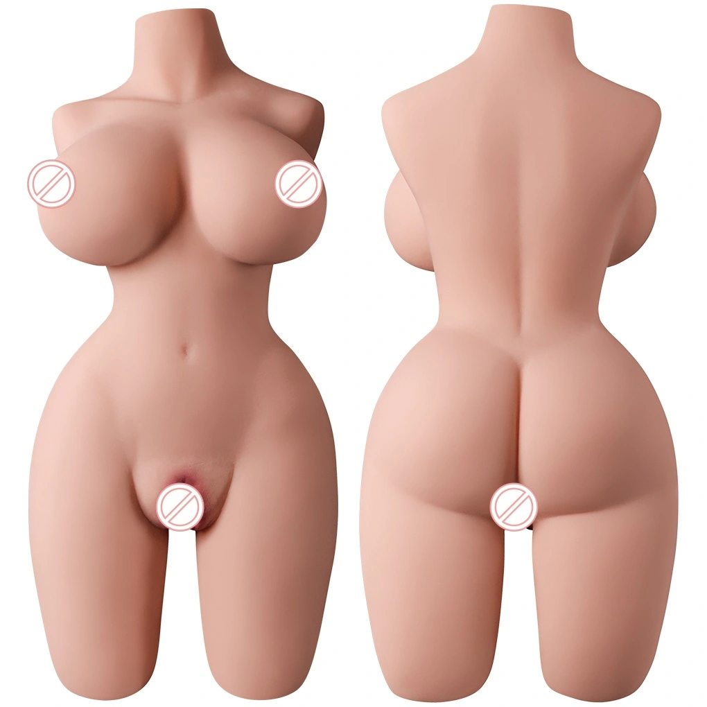 Mandlig voksen sexdukke med indsættelig halvkropsdesign med vagina og anus, fuldstændig silikone realistisk sexlegetøj BJD-A062-3