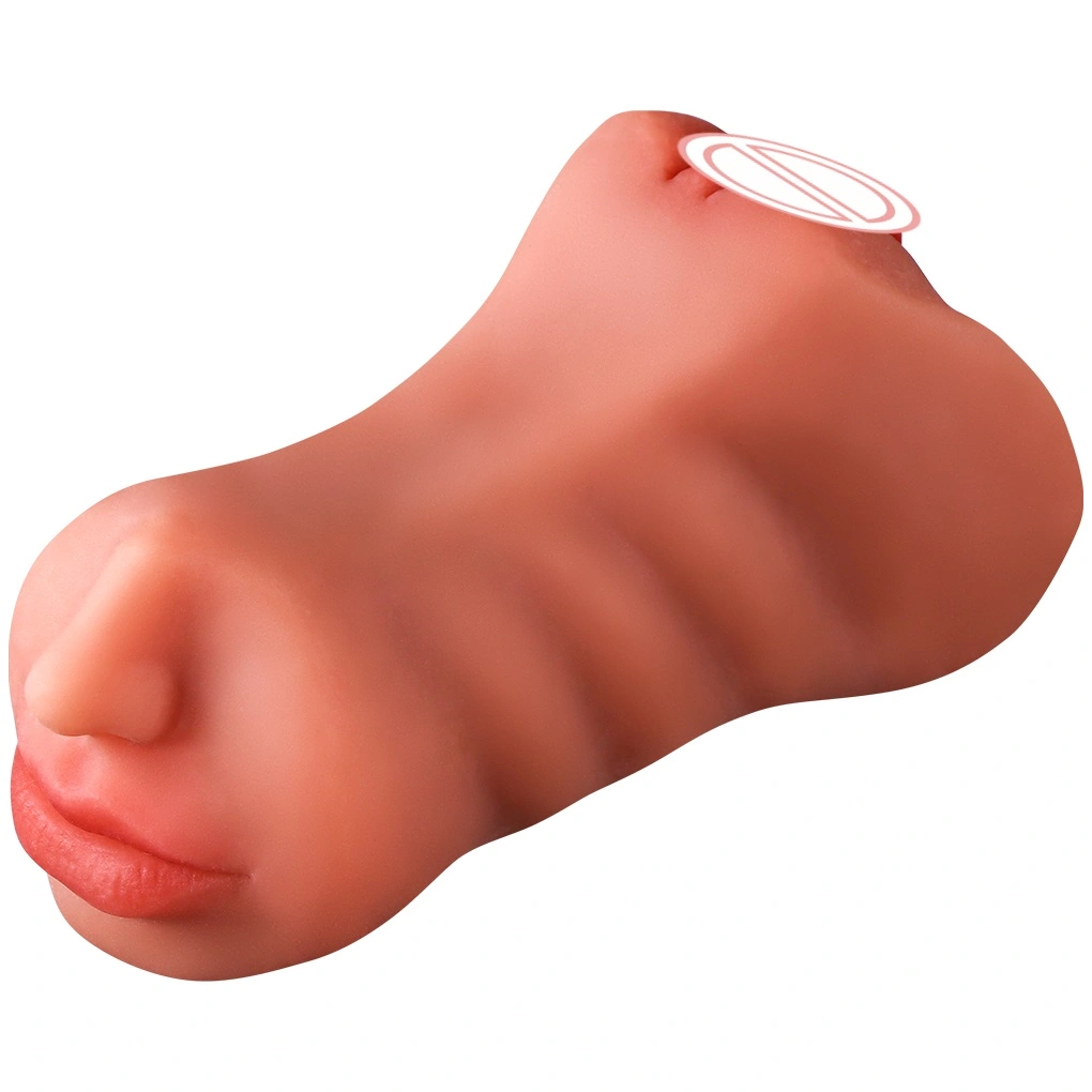 TPE-vliegtuigbeker tarwebruin diepe keel elastisch geurloos realistische fellatio-onanisme sexspeeltje HXR-BJD-B030