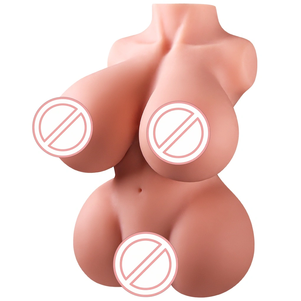 Boneca de metade do corpo, vibrador feminino realista, seios grandes, vagina real, à prova d'água, pele branca, para homens adultos - BJD - A055J