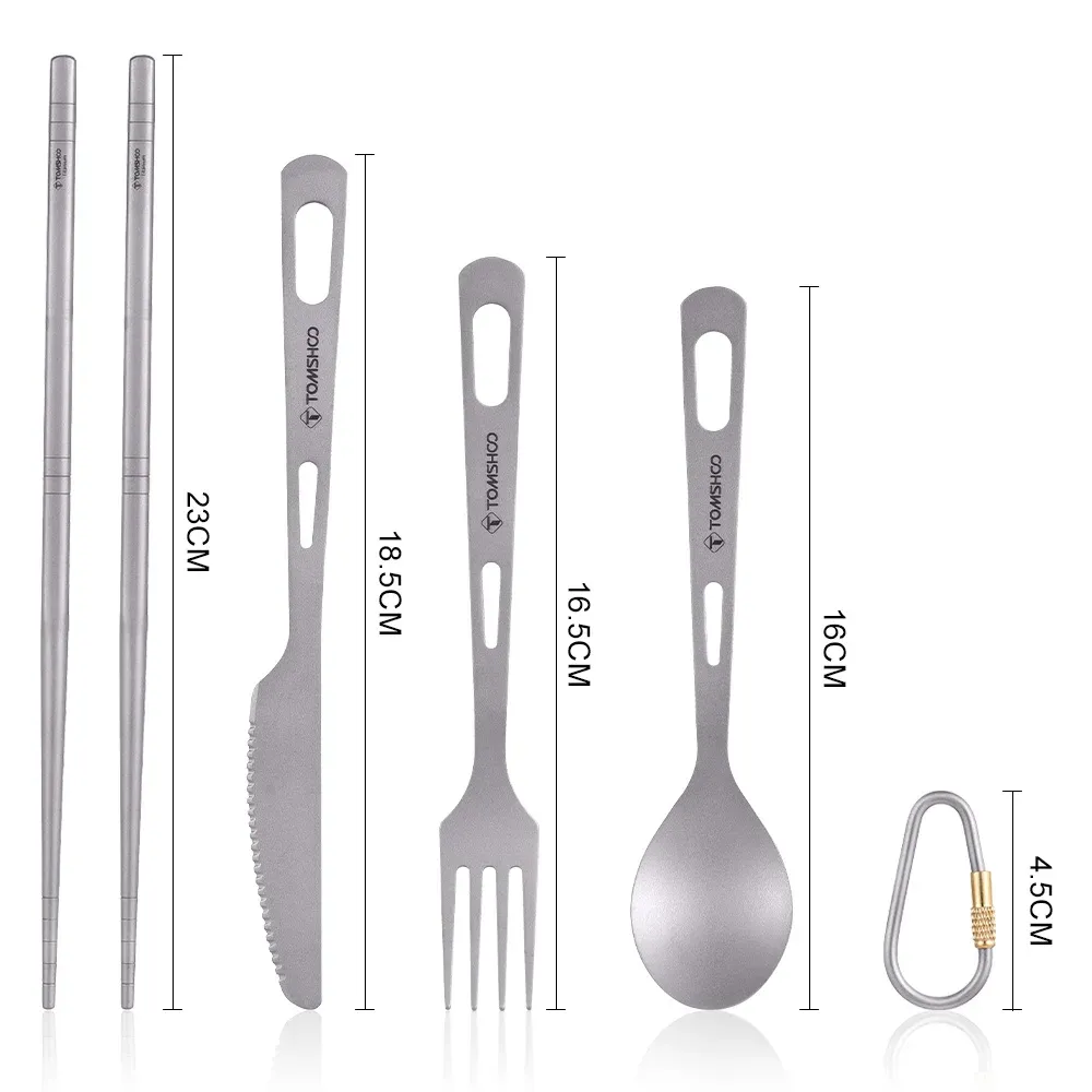 Titanium Chopsticks and Cutlery Set
