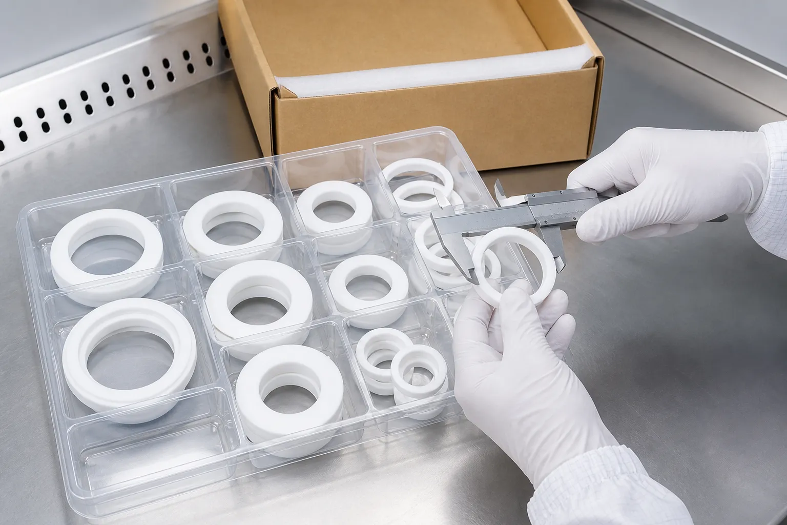 Joint de bride tri-clamp sanitaire en PTFE | Étanchéité hygiénique pour tuyauterie pharmaceutique et alimentaire