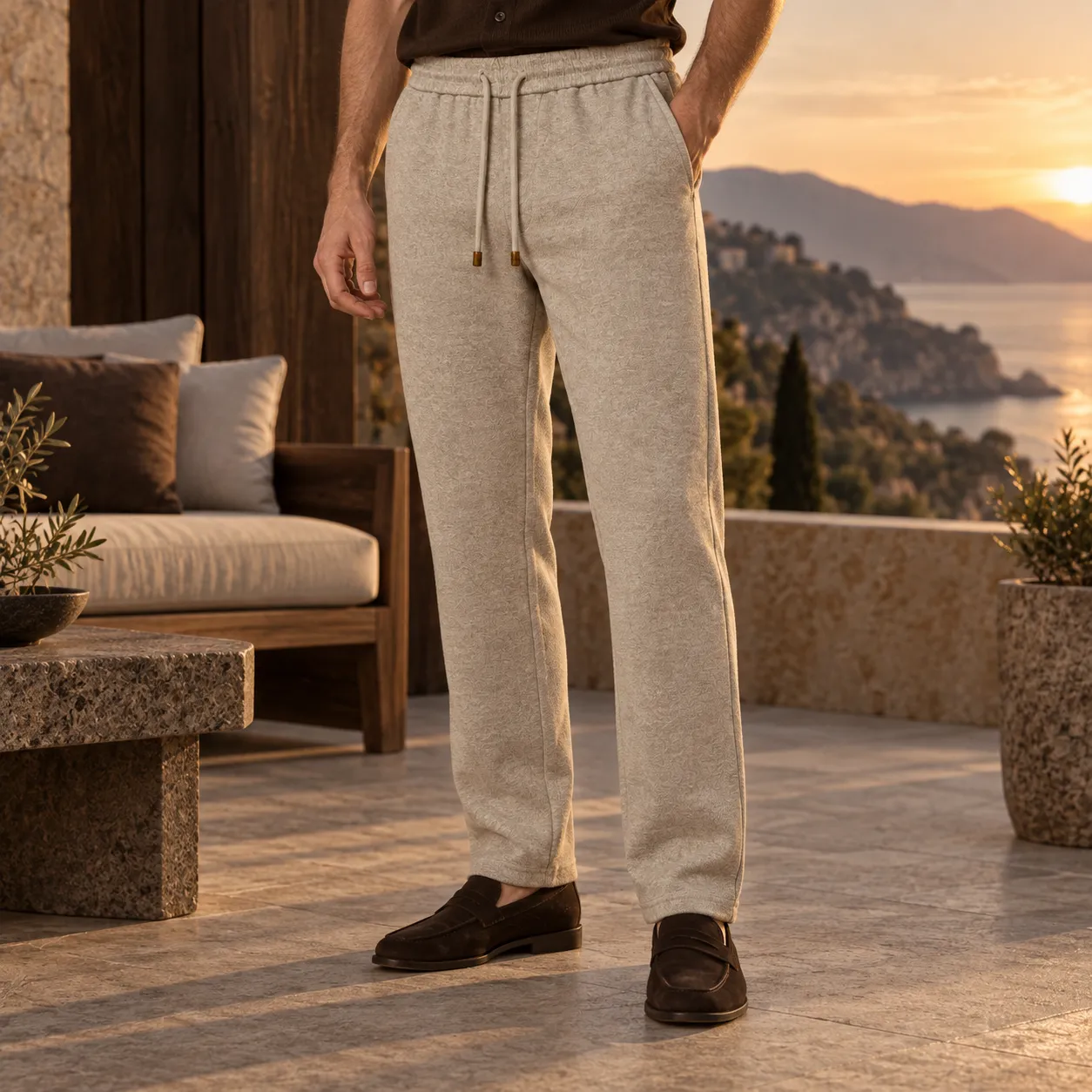 Kired Men's Melange Drawstring Pants