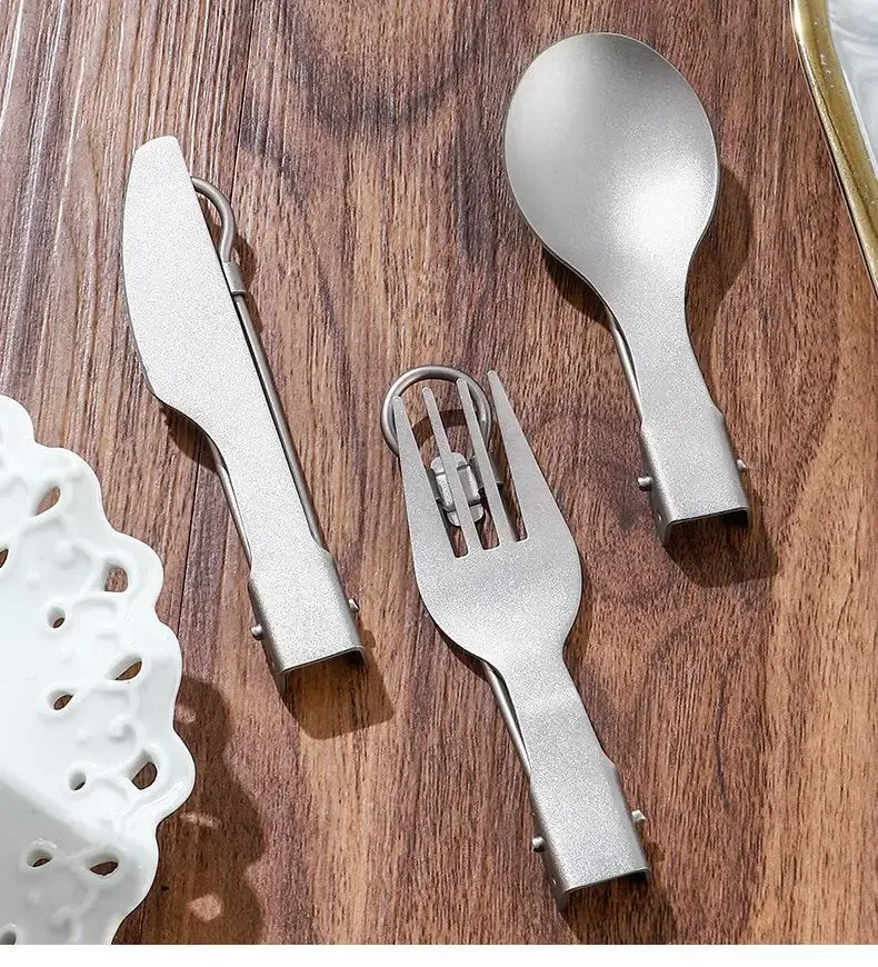Folding Titanium Chopsticks and Cutlery Set