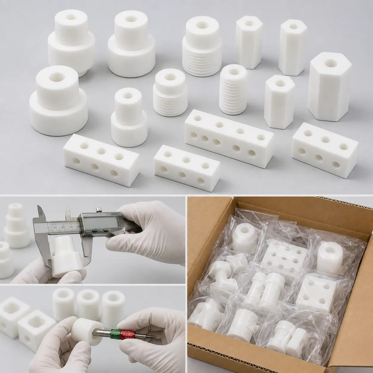 Isolants électriques et entretoises en PTFE | Pièces usinées CNC haute tension