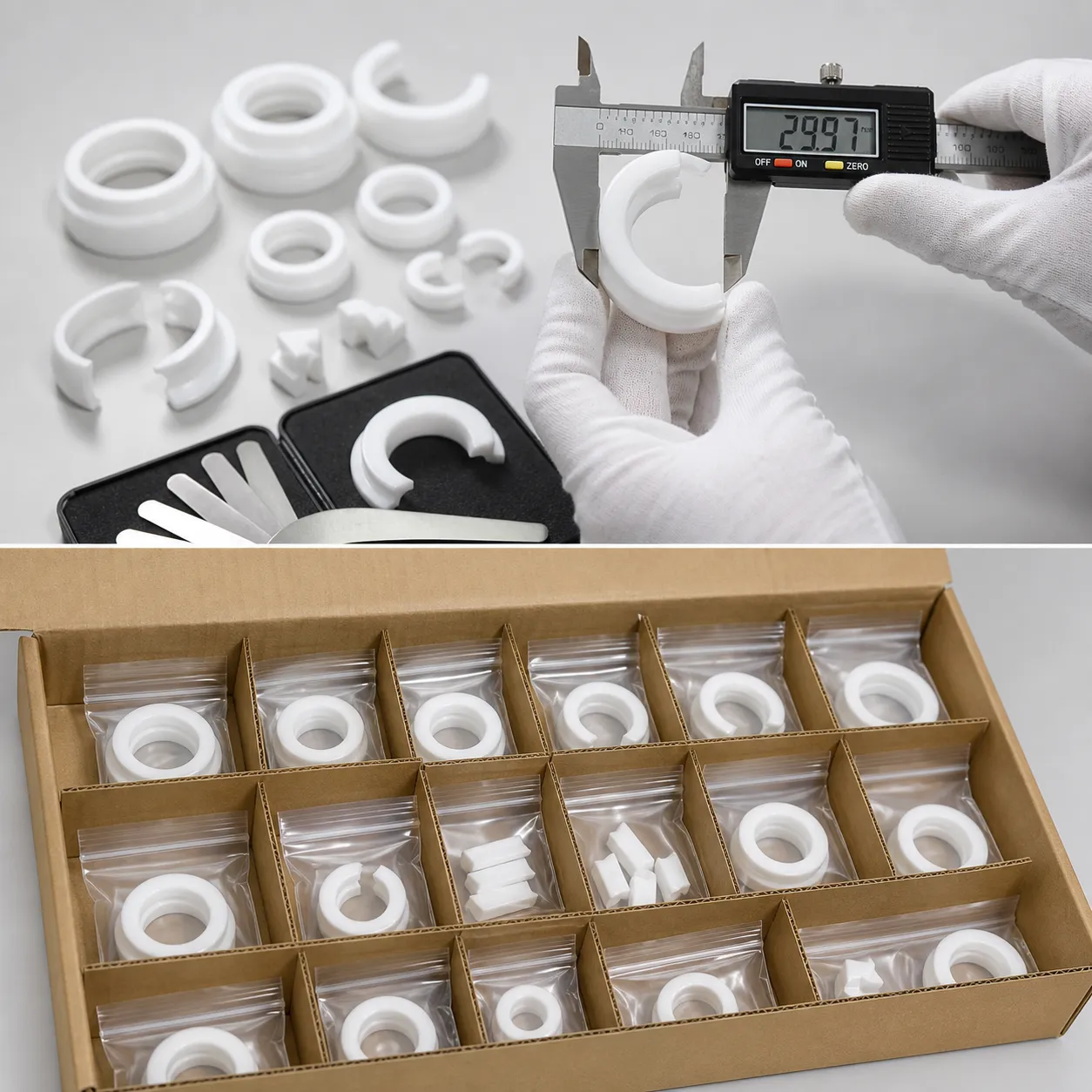Joints d'étanchéité en PTFE personnalisés et anneaux à énergie de ressort | Joints d'étanchéité usinés haute performance