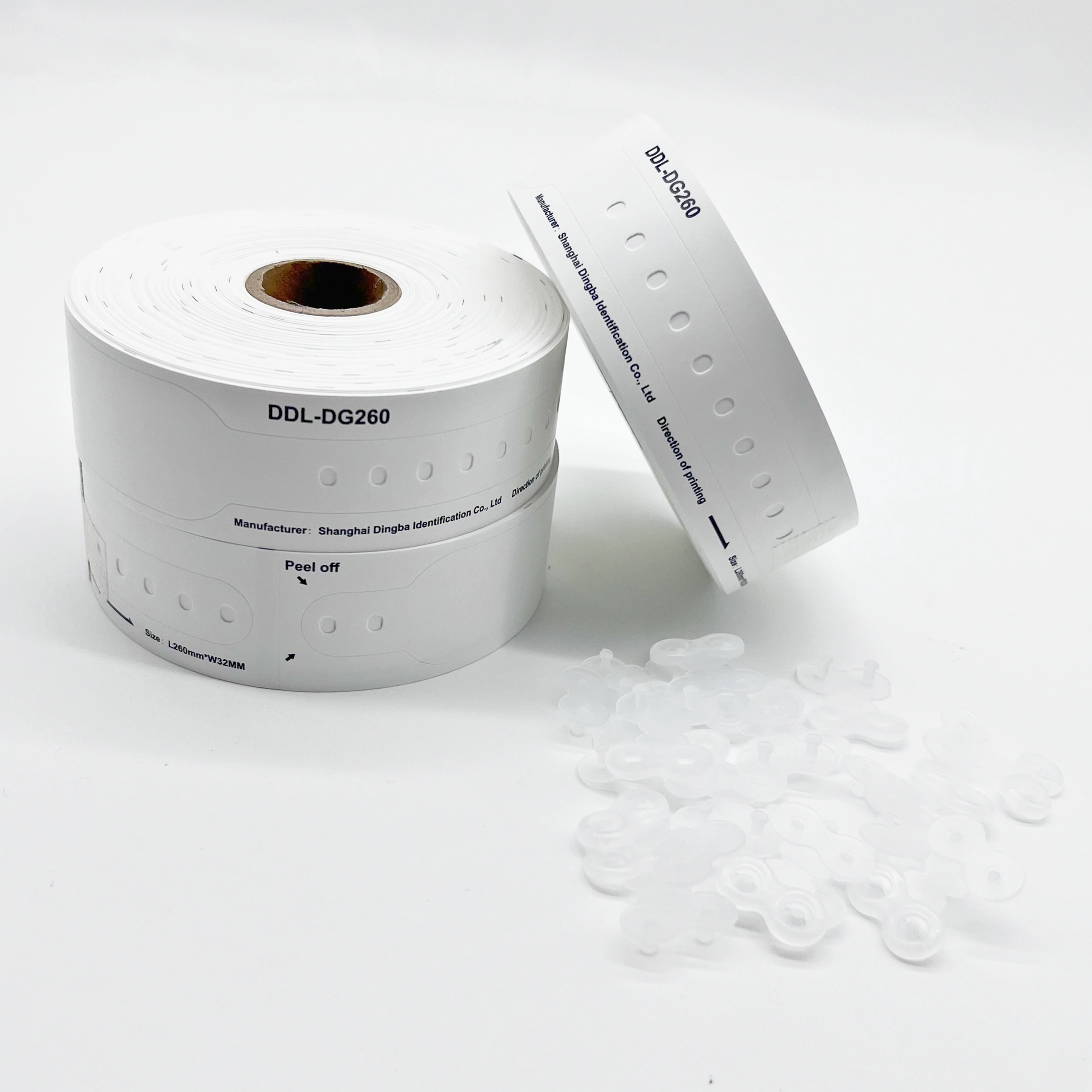 Duurzame PVC-polsbandjes voor identificatie, toegangscontrole en branding