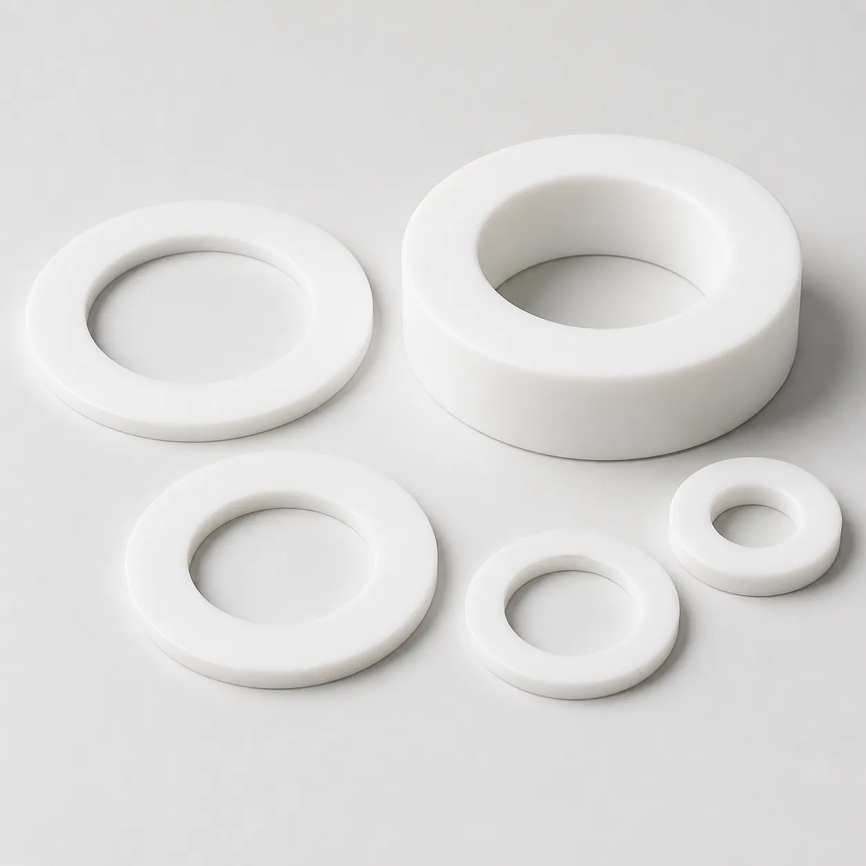 High-Precision PTFE Rings | Back-up, Seal & Raschig Tower Packing Rings