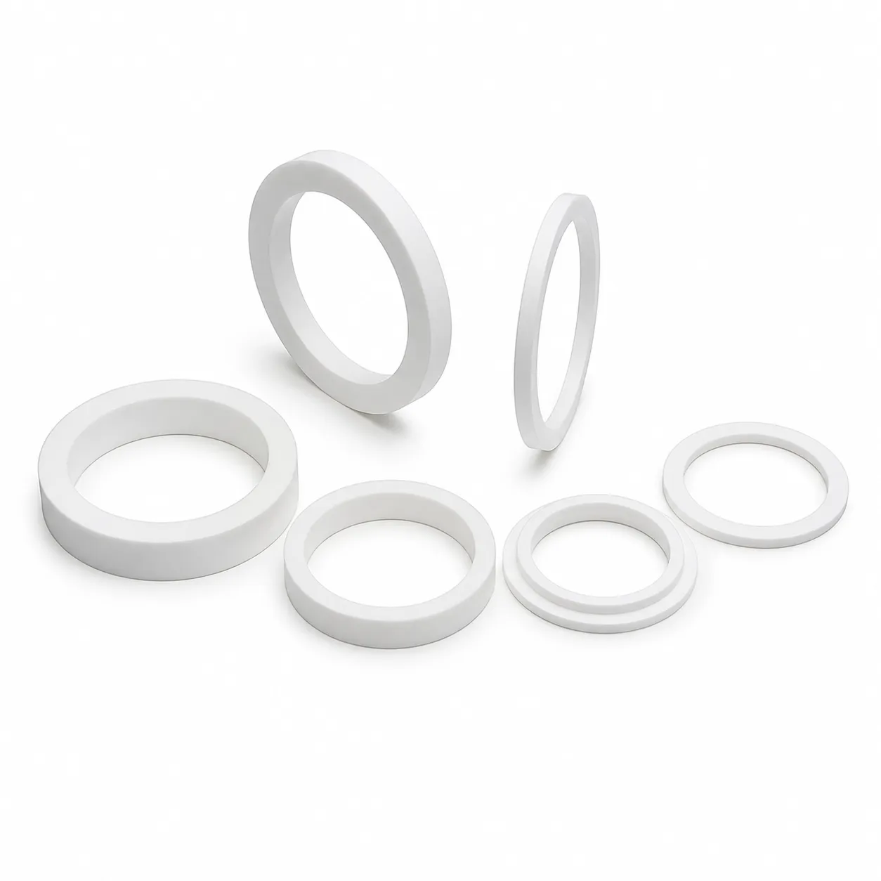 High-Precision PTFE Rings | Back-up, Seal & Raschig Tower Packing Rings