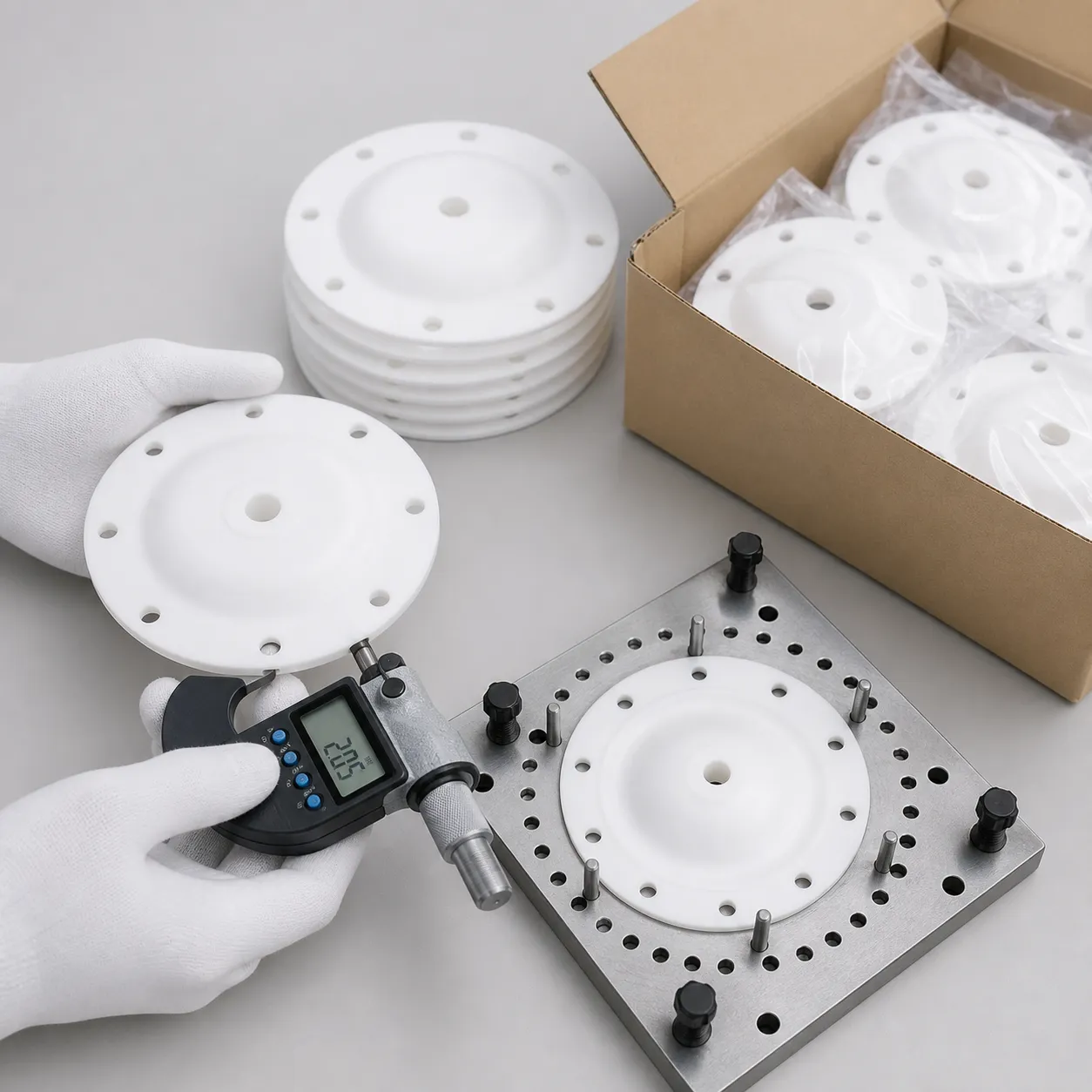 Diafragmas de bomba de PTFE de alto rendimiento | Químicamente inertes y larga vida de flexión