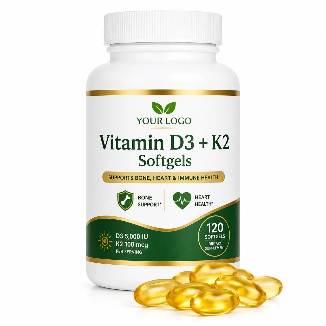 Vitamin D3 + K2 Softgels