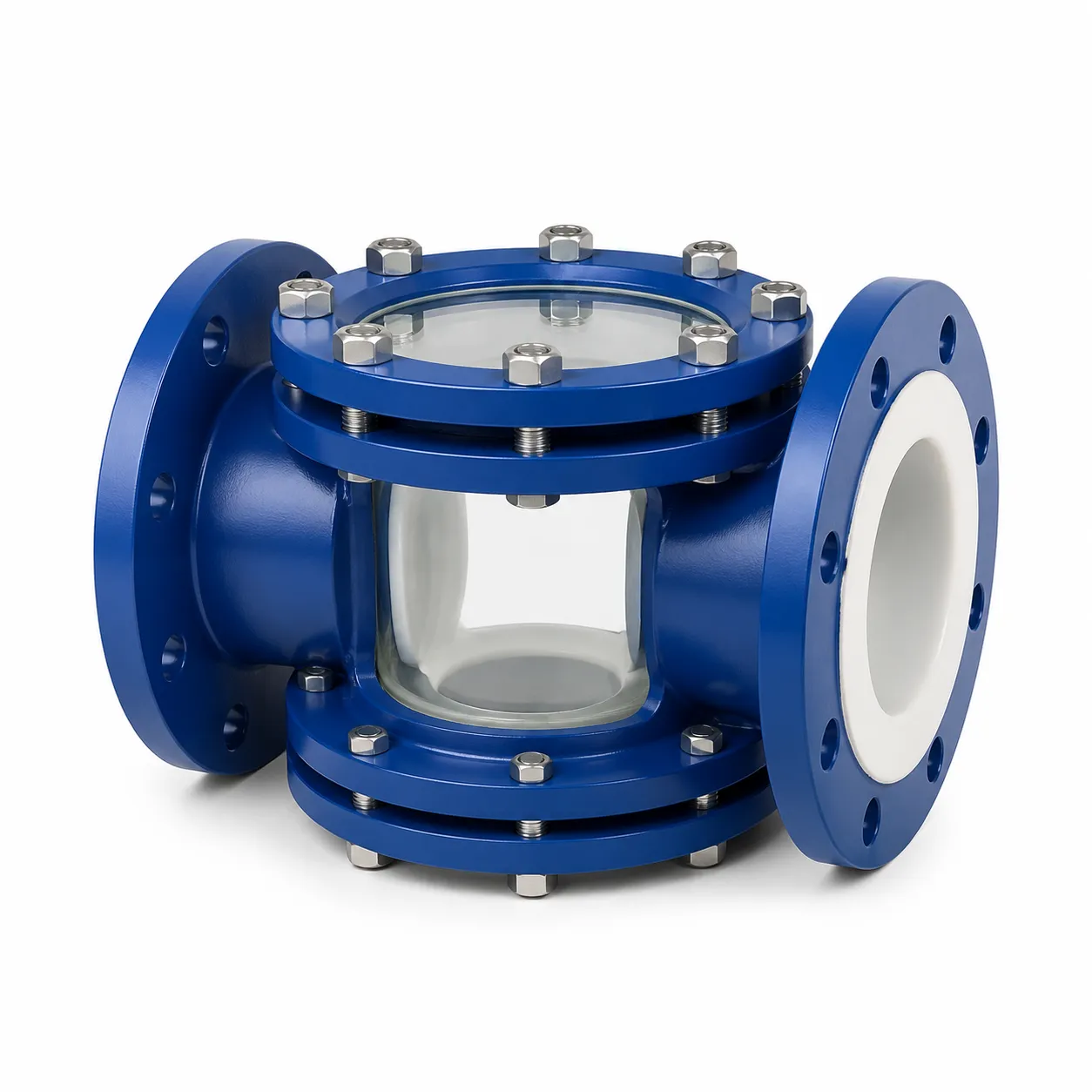PTFE Lined Sight Glass | Corrosion Resistant Flow Indicator