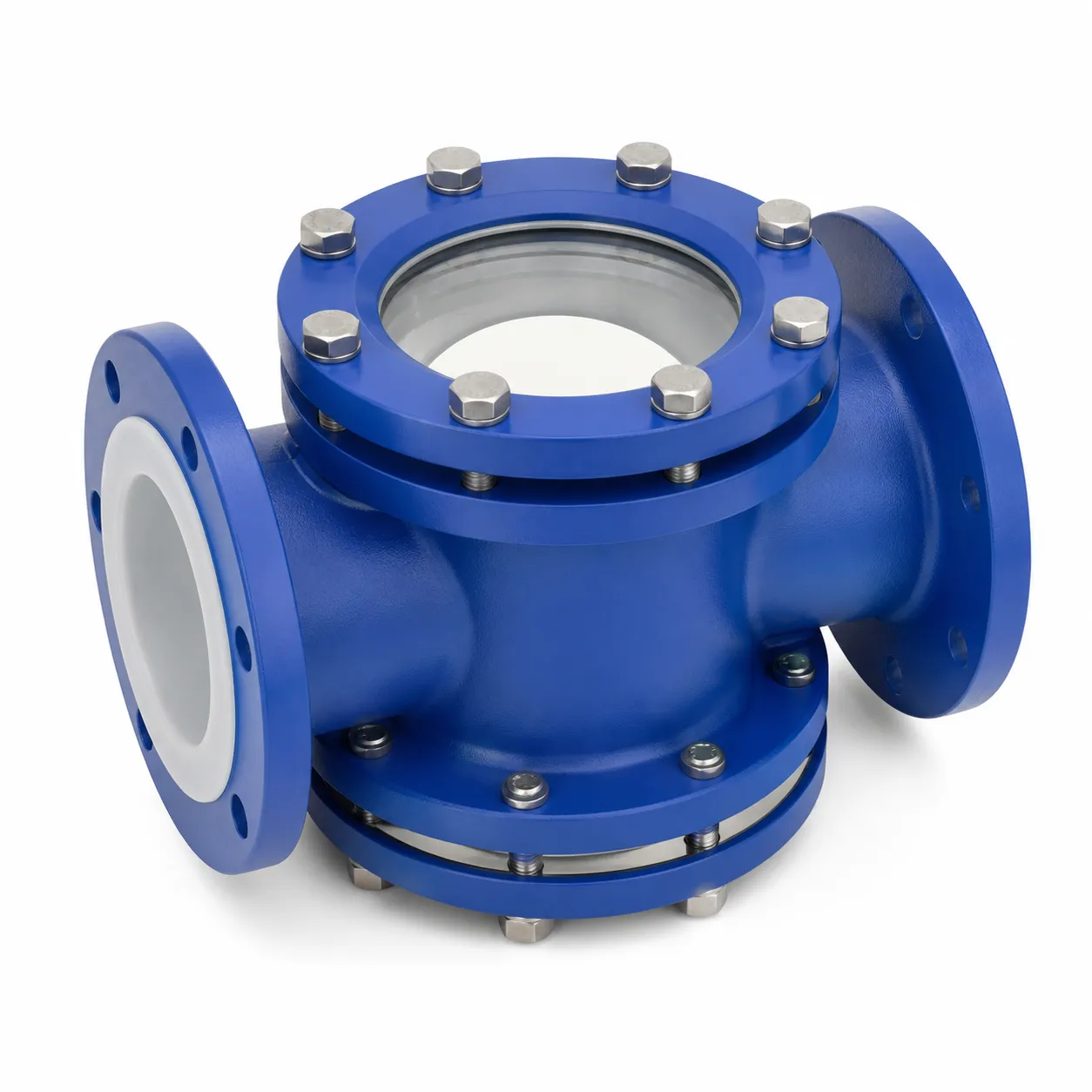 PTFE Lined Sight Glass | Corrosion Resistant Flow Indicator