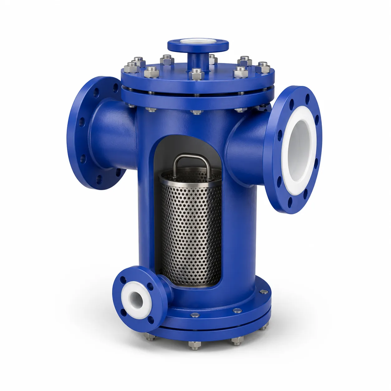 PTFE-Lined Basket Strainers | Corrosion-Resistant Industrial Strainers