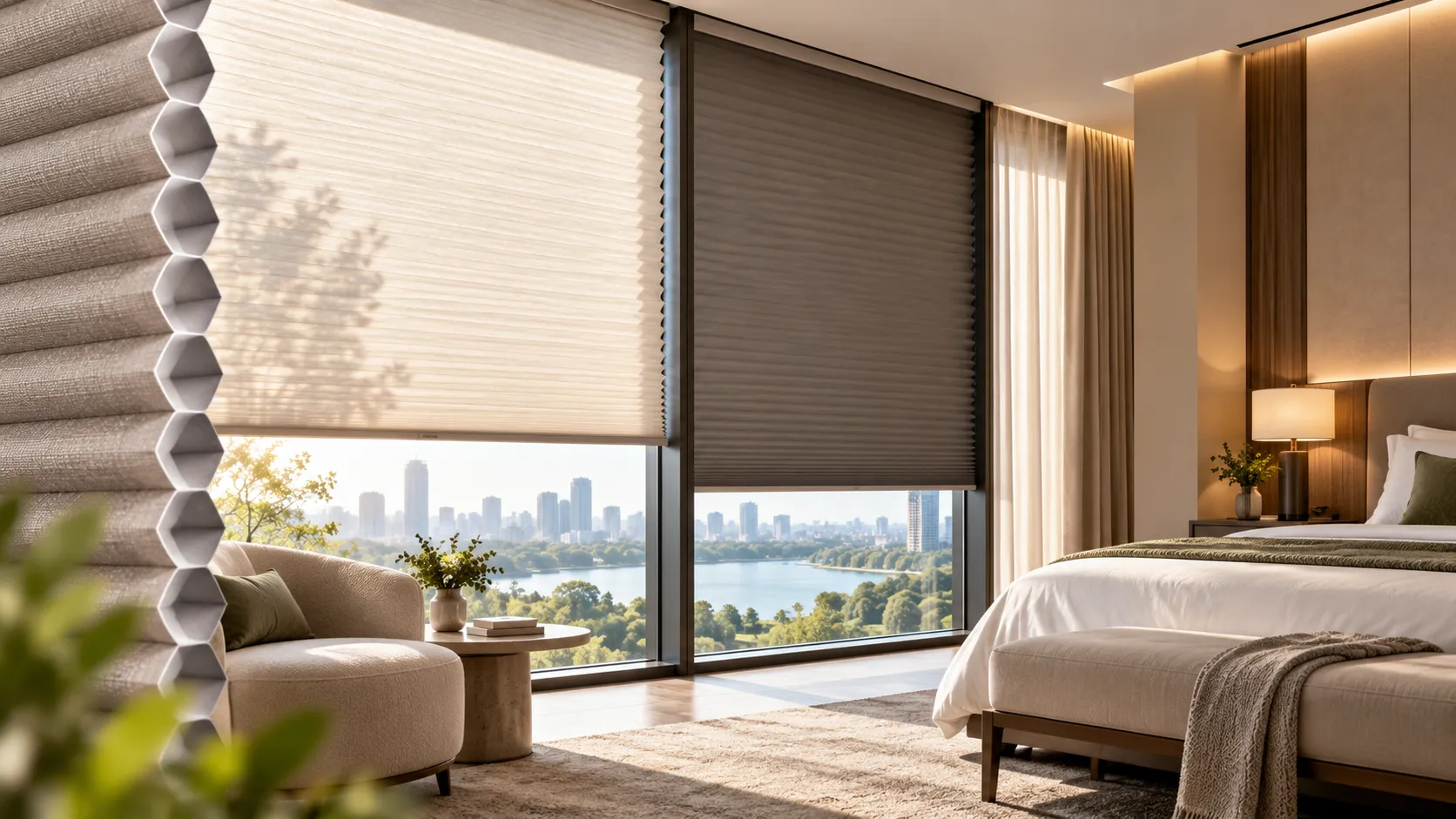 Honeycomb Blinds for Heat Insulation, Noise Reduction and Privacy Protection