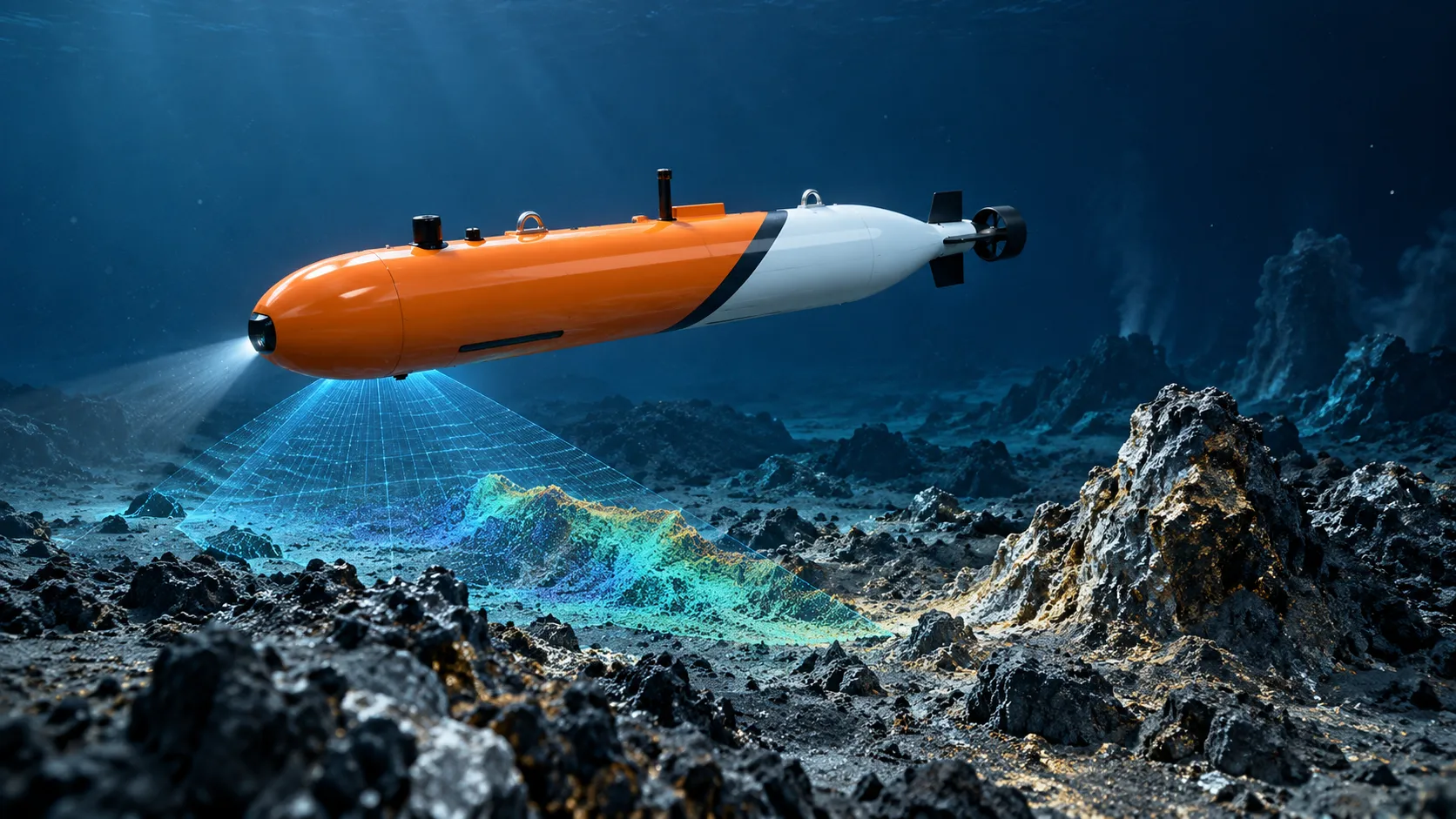 Planejamento de Missão de AUV de Águas Profundas para Exploração Mineral e Pesquisa Oceanográfica