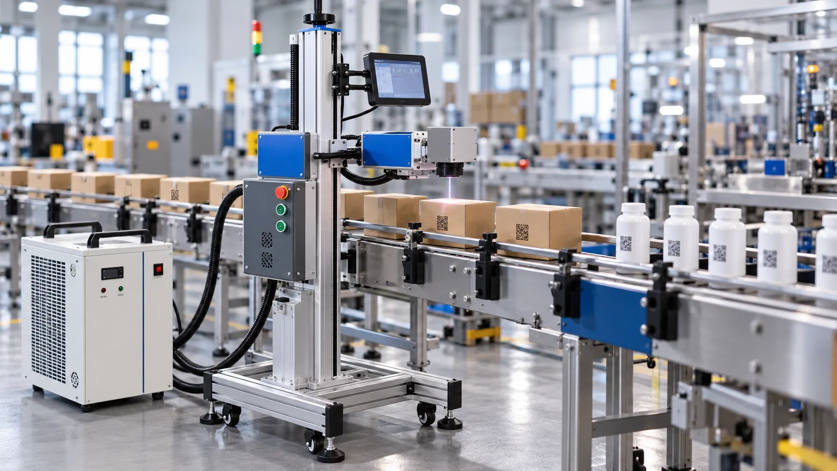 Desktop Flying Laser Marking Machines for Conveyor Lines