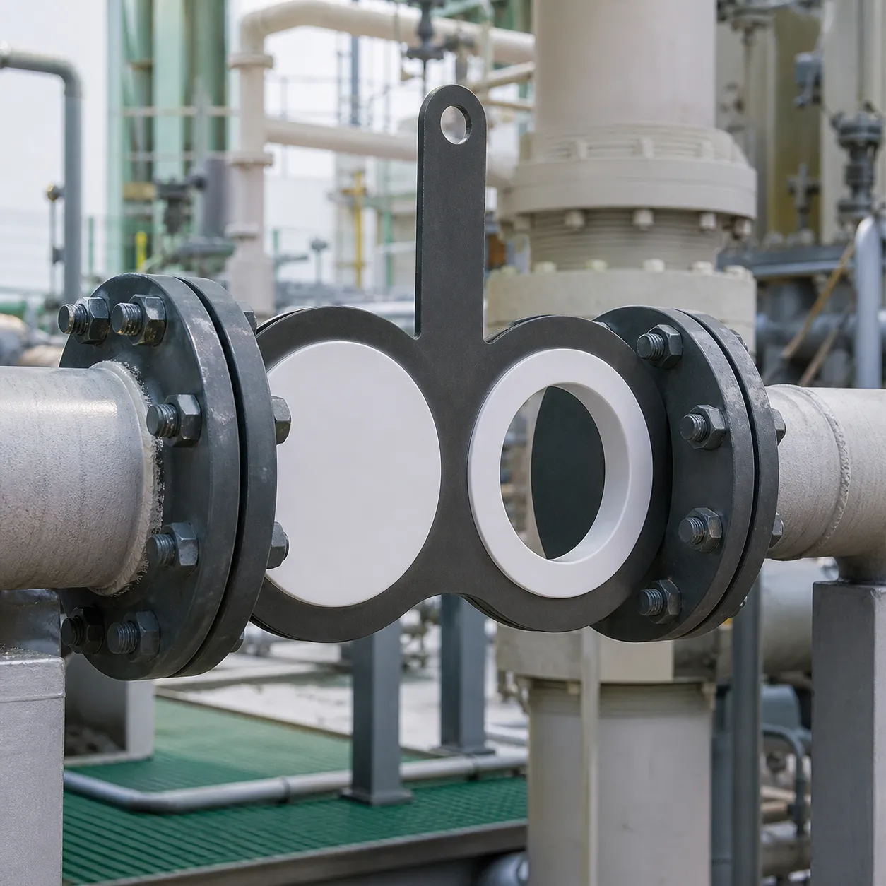 Màn chắn dạng kính có lớp lót PTFE | Cách ly đường ống chịu ăn mòn