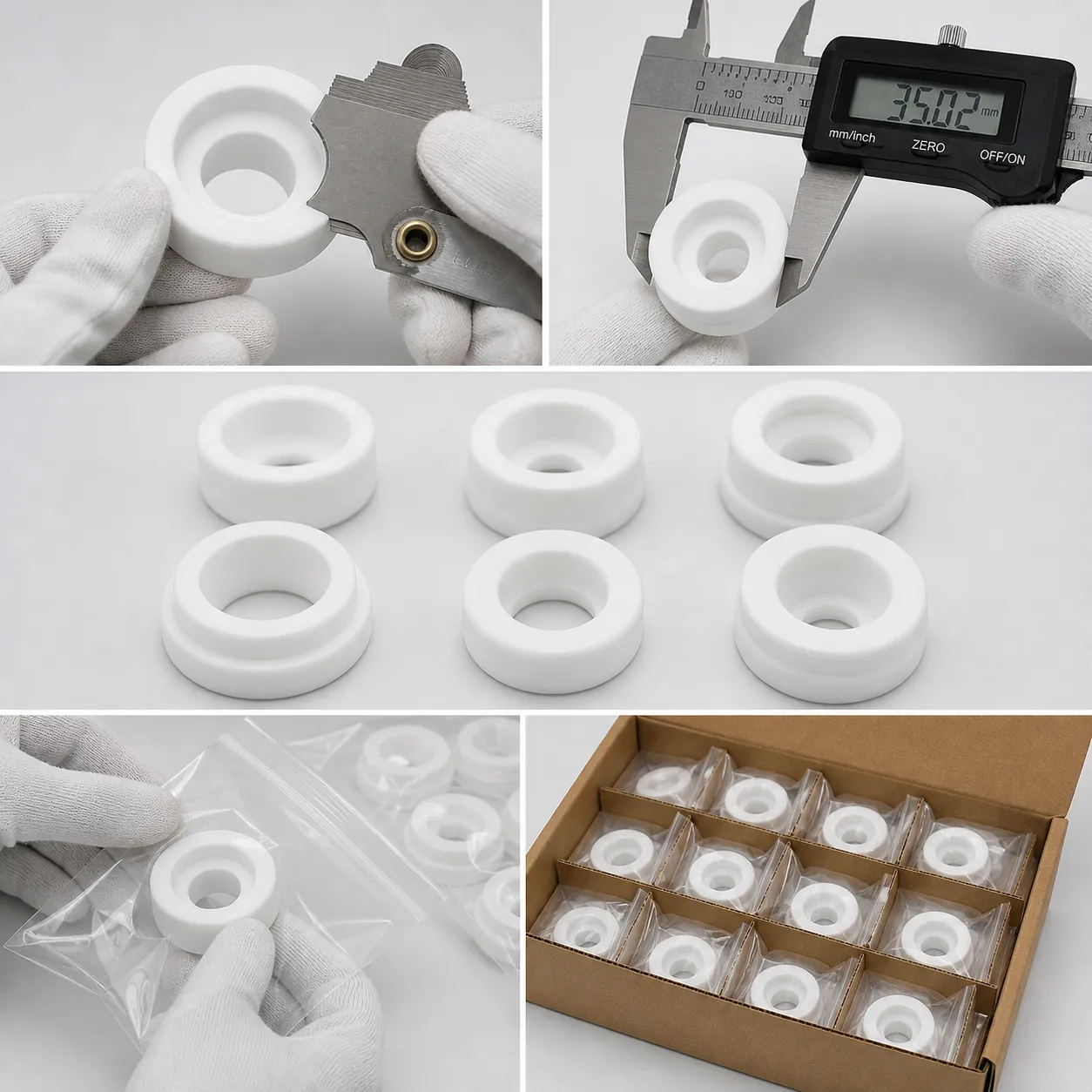 Vòng đệm và vòng bịt van PTFE tùy chỉnh | Vòng đệm van bi và van bướm chính xác
