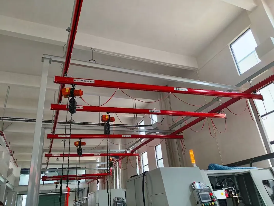 Underslung KBK multi-rail parallel flexible crane