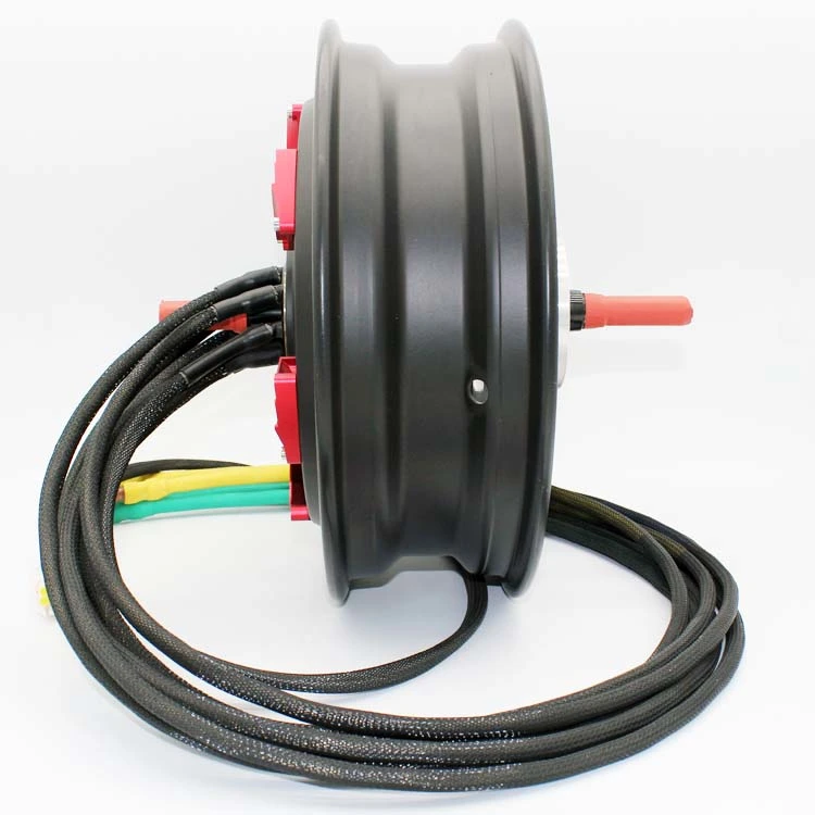 Động cơ bánh xe không chổi than BLDC 10KW 12 inch cao cấp cho xe máy điện, loại 72V