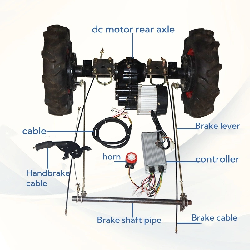 low speed 10kmh brushless motor rear axle 800w four-wheel front and rear axle electric flat modification assembly