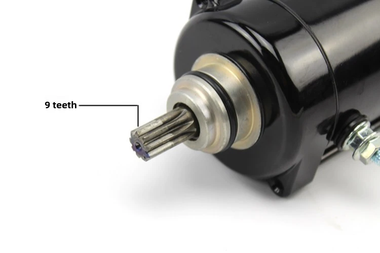 HJ125-2/2A Motorcycle Starter Motor For Zhujiang CG125 Jiang 150 General Push Rod Motor Black