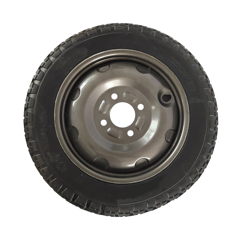 Electric tricycle solid rubber tires 300-8/400-12/450-12 with steel rims