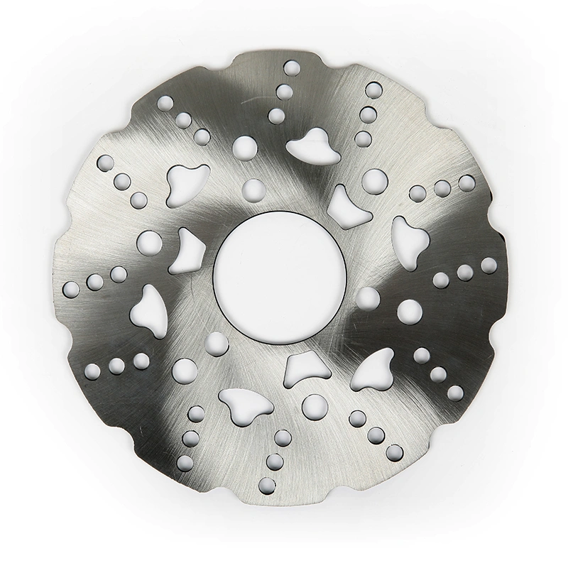 Electric motorcycle stainless steel brake disc and brake pads with friction drum, 220mm diameter, 3.5-4.0mm thickness, 58mm inner diameter