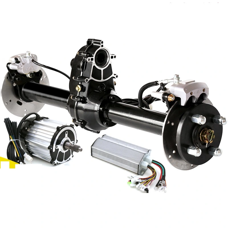 Electric vehicle 60V 72V 1800W Permanent Magnet Brushless Gear Motor Disc Brake Integrated Shift Rear Axle with Controller
