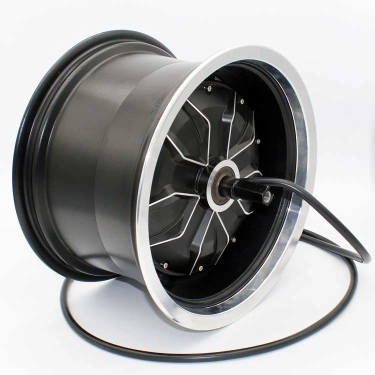 Động cơ trục bánh xe BLDC 1200w 72V cho xe máy điện 12 inch không chổi than động cơ phanh đĩa DC