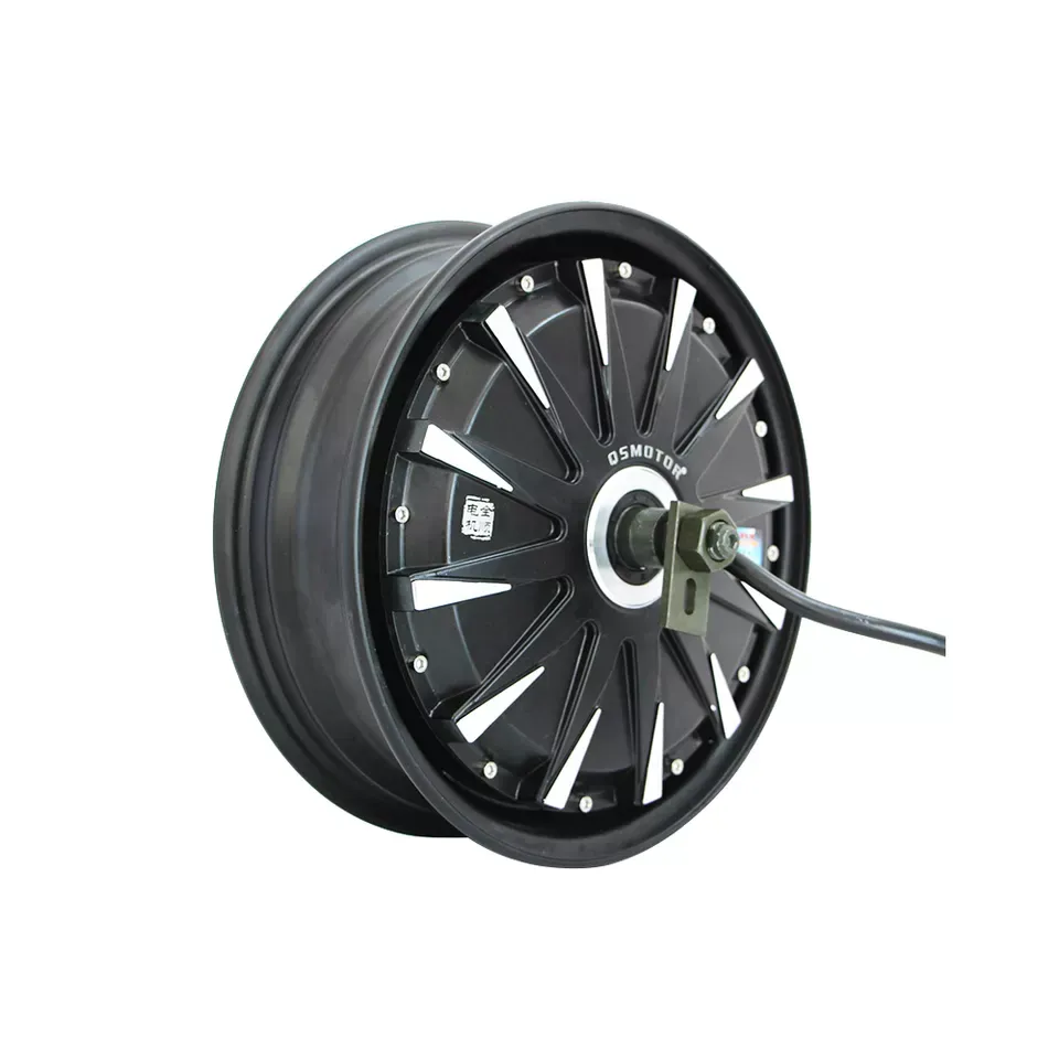 QSMOTOR 12inch 3000W 72V BLDC 轮毂电机无刷电动滑板车摩托车电机盘式制动器永磁防水