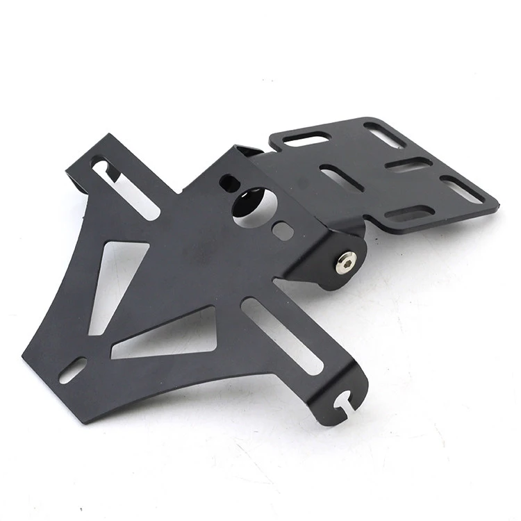 125 Motorcycle and Electric Vehicle License Plate Holder, Tail Light, Turn Signal, Adjustable Metal License Plate Mount