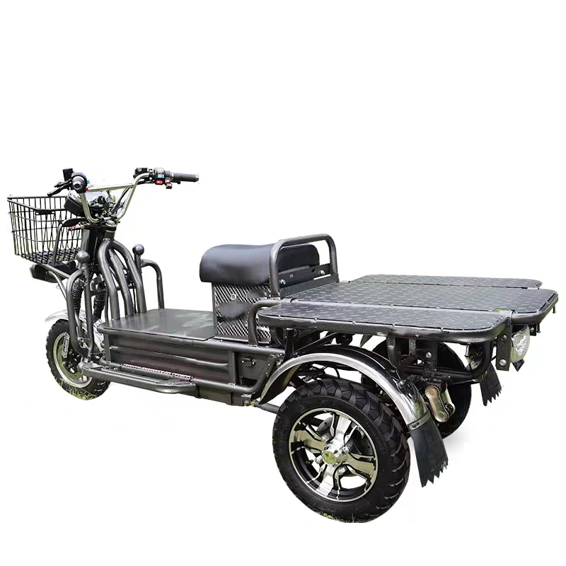 Xe ba bánh điện 1200W 72V Tải trọng 600kg Xe ba bánh chở hàng chuyển phát nhanh