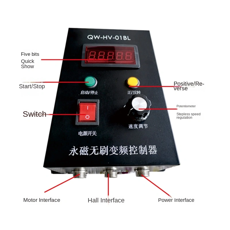Bộ điều khiển động cơ DC không chổi than công suất cao 220V 1000W của Chievo, bộ truyền động mô-men xoắn cao, có thể tùy chỉnh OEM, xoay thuận/chiều.