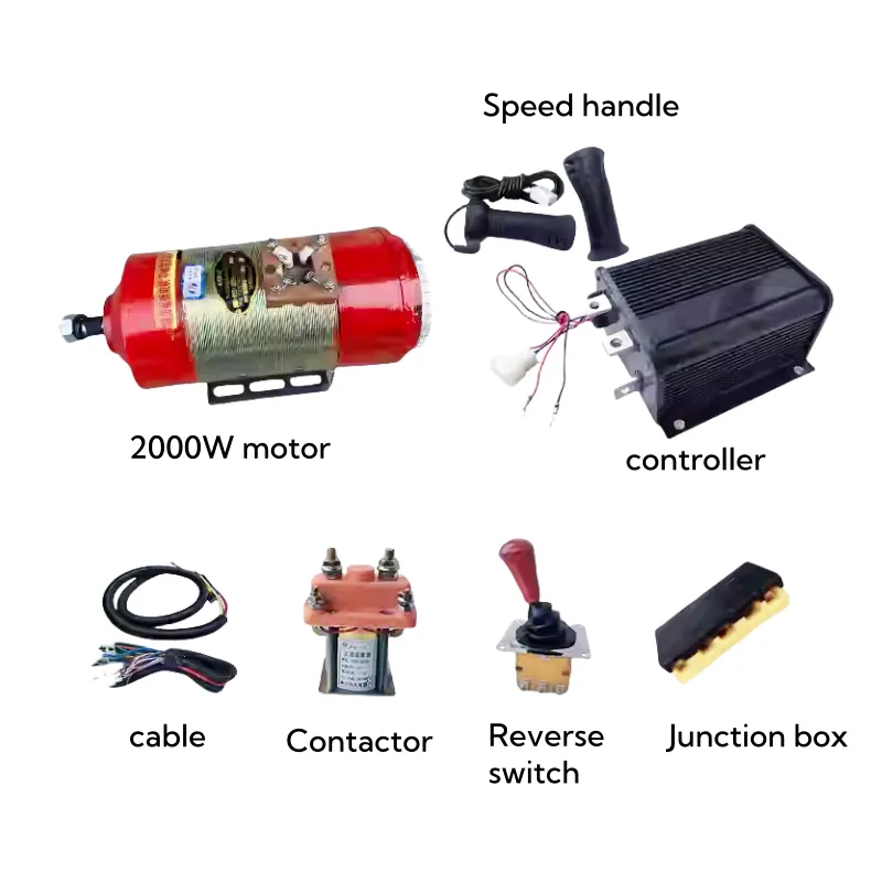建筑工地电动三轮车拉丝电机48v 2000瓦电动滑板车直流电机