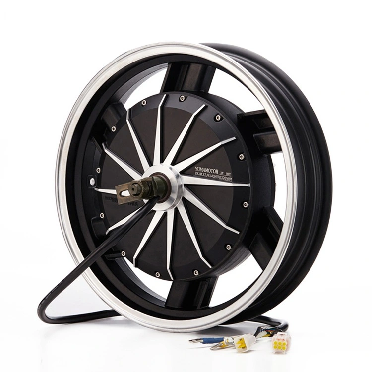 Hiệu quả cao 16 inch 2000W 72v Động cơ Trung tâm xe điện không có chổi than với Phanh đĩa