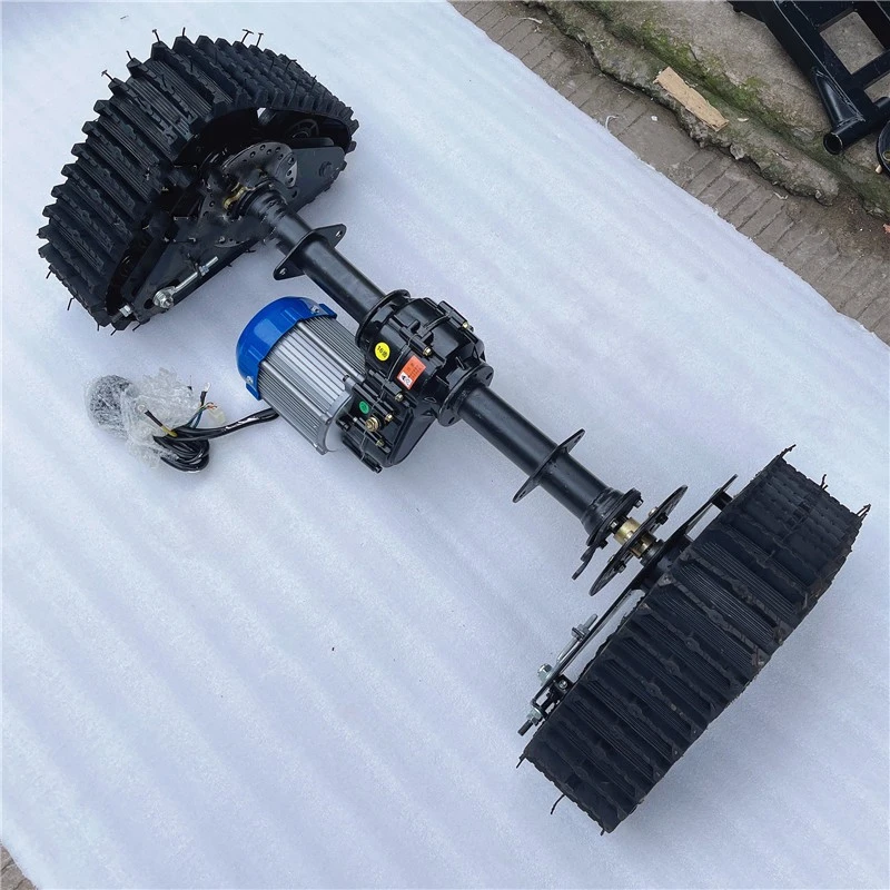 Electric Snowmobile Rear Axle 60 1000W Motor Track Wheel Electric Go Kart Rear Axle Differential Kit