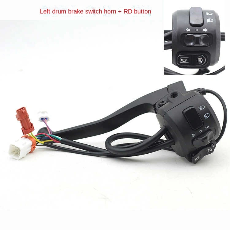 Bộ phận công tắc còi nhôm kết hợp trái phải GC6 của xe điện Shitaibei Mengsu EB, hàng mới, Trung Quốc