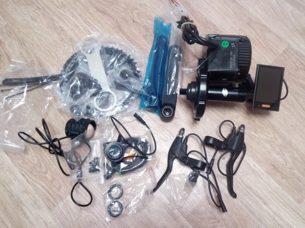 Xe đạp điện công suất cao 750w 48v Màn hình LCD Trung tâm trục động cơ Kit với phanh đĩa