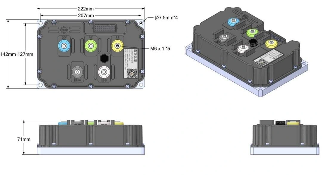 优质ND72850系列48v/60v/72v汽车轮毂电机控制器