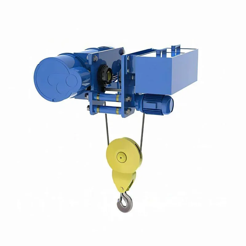 Ultra low hanging wire rope electric hoist